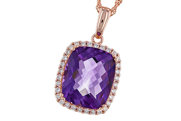 B284-12685: NECKLACE 4.57 AMETHYST 4.81 TGW (12x10MM CU)