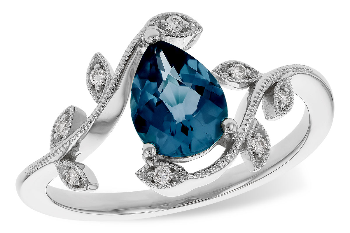 B284-13603: LDS RG 1.20 LONDON BLUE TOPAZ 1.26 TGW (8x6MM LBT)