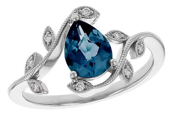 B284-13603: LDS RG 1.20 LONDON BLUE TOPAZ 1.26 TGW (8x6MM LBT)