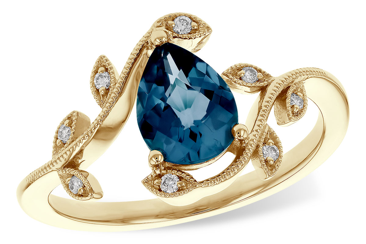B284-13603: LDS RG 1.20 LONDON BLUE TOPAZ 1.26 TGW (8x6MM LBT)