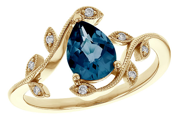 B284-13603: LDS RG 1.20 LONDON BLUE TOPAZ 1.26 TGW (8x6MM LBT)