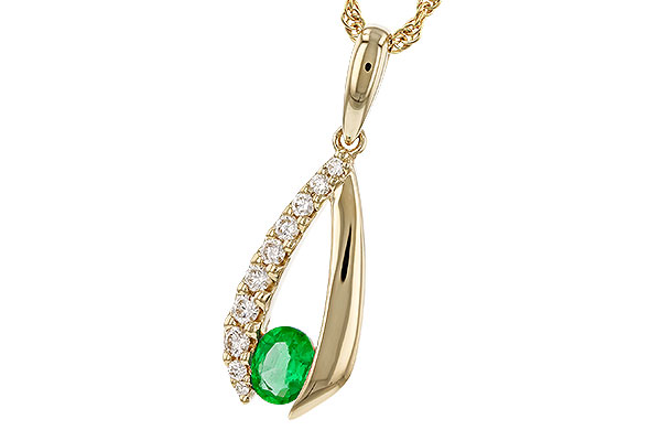 B284-15367: NECKLACE .28 EMERALD .45 TGW (5x4 EMER)