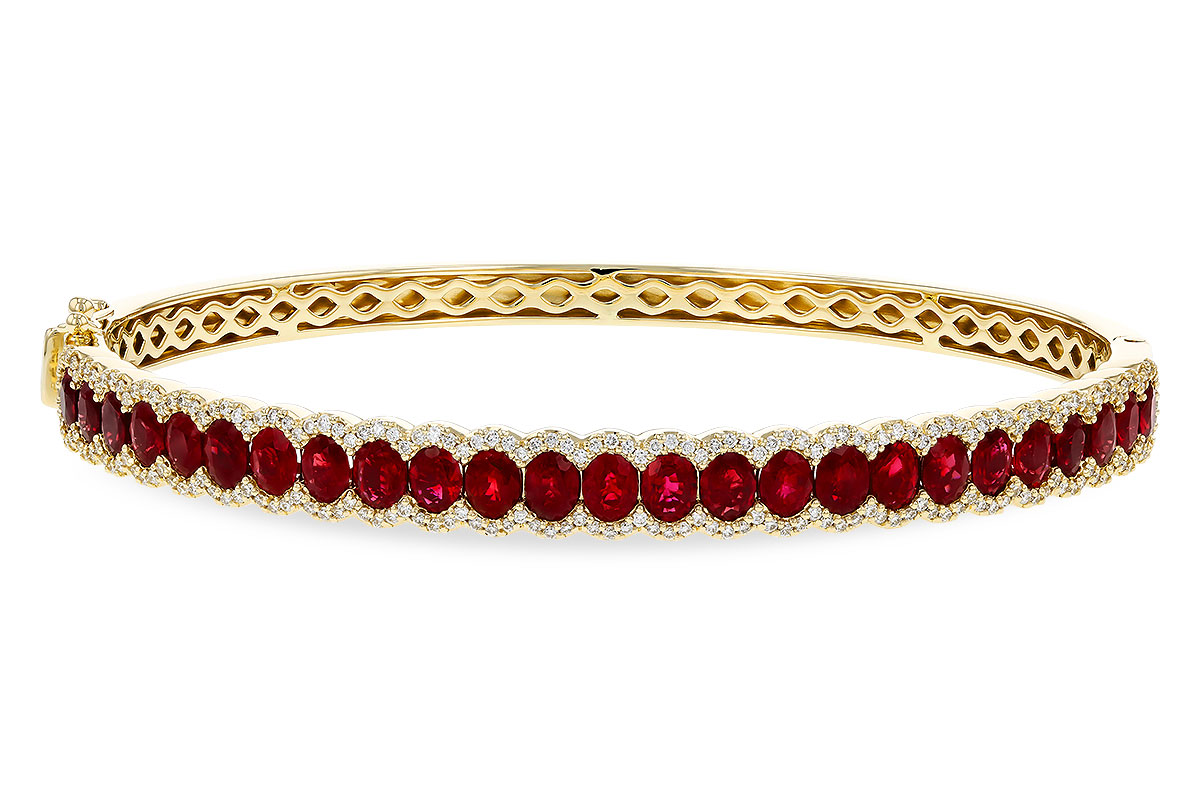 B284-17185: BANGLE 5.04 TW RUBY 5.60 TGW