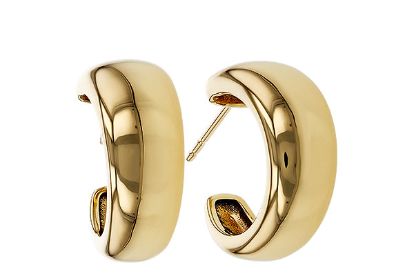 B284-17203: GOLD EARRINGS (16MM)