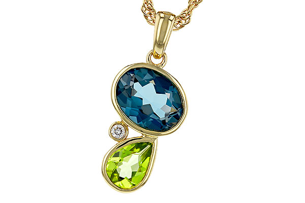 B284-18130: NECKLACE 2.43 SEMI-PREC (PER,LBT) 2.45 TGW