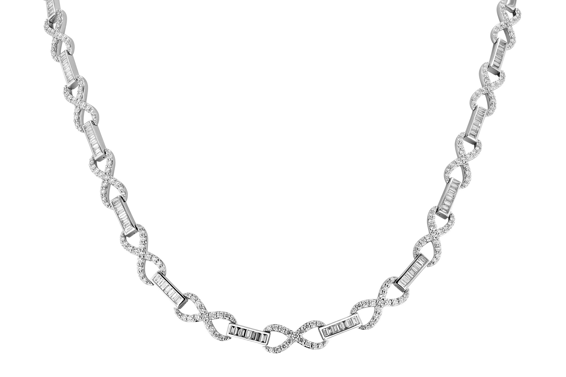 B285-02703: NECKLACE 1.42 TW BAG 3.62 TW (17")