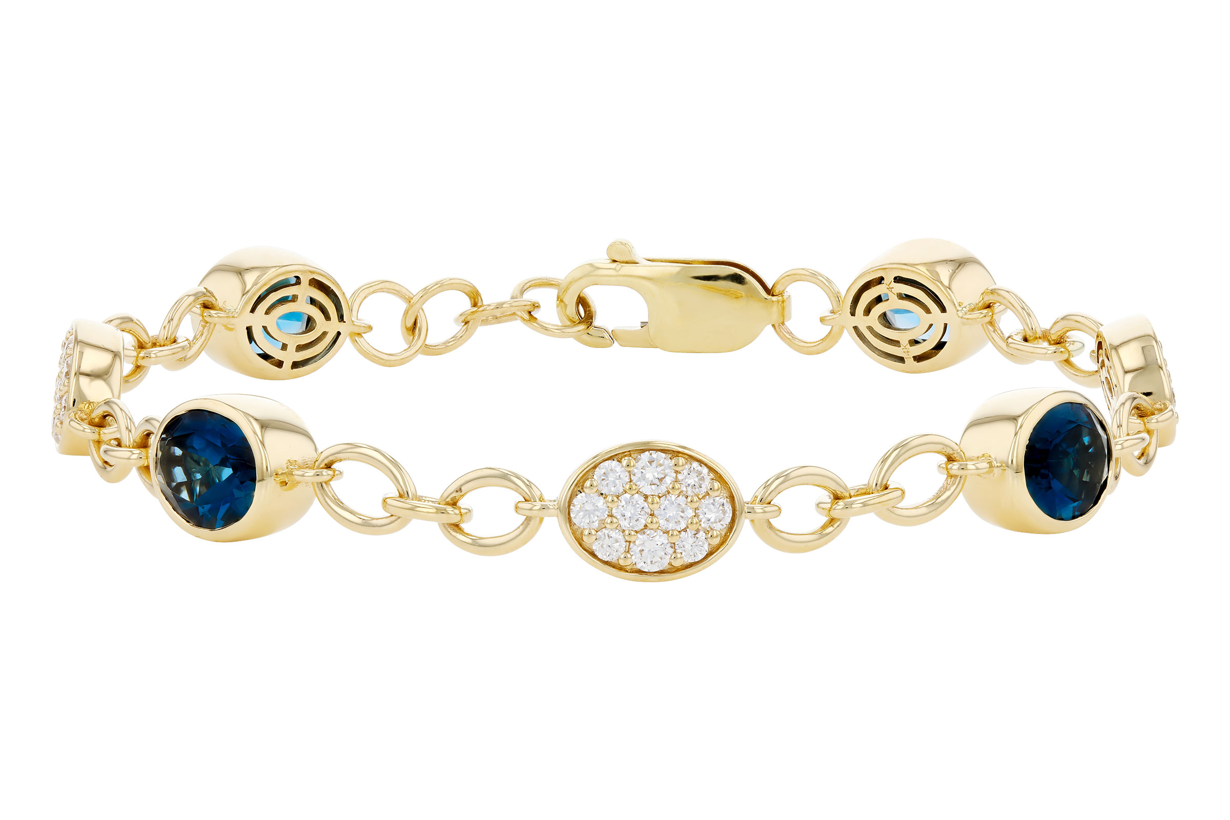 B285-03603: BRACELET 5.24 TW LONDON BLUE TOPAZ 6.00 TGW (7")