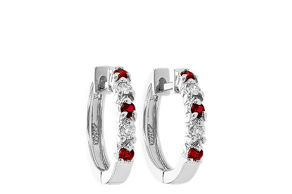 C010-49021: EARRINGS .17 RUBY .26 TGW