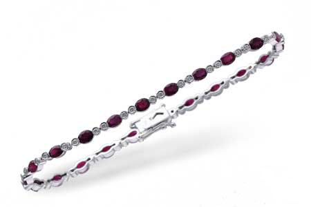 C193-27203: BRACELET 4.08 RUBY 4.55 TGW