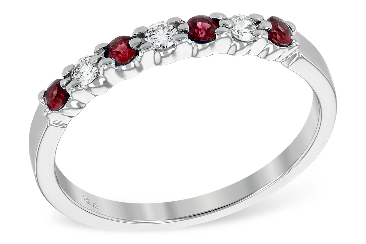 C195-08130: LDS WED RG .18 RUBY .28 TGW