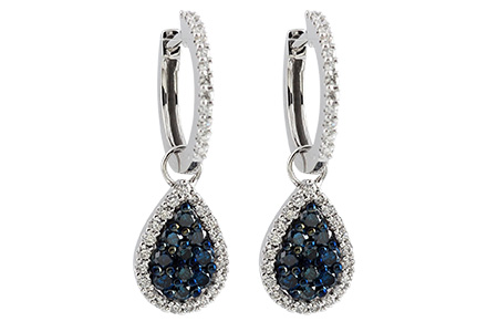 C195-99948: EARR .50 BLUE DIA .95 TW