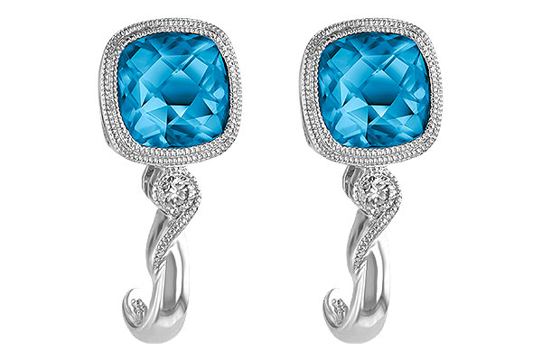 C196-89085: EARR 2.10 BLUE TOPAZ 2.14 TGW