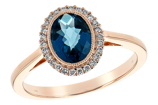 C198-65385: LDS RG 1.27 LONDON BLUE TOPAZ 1.42 TGW