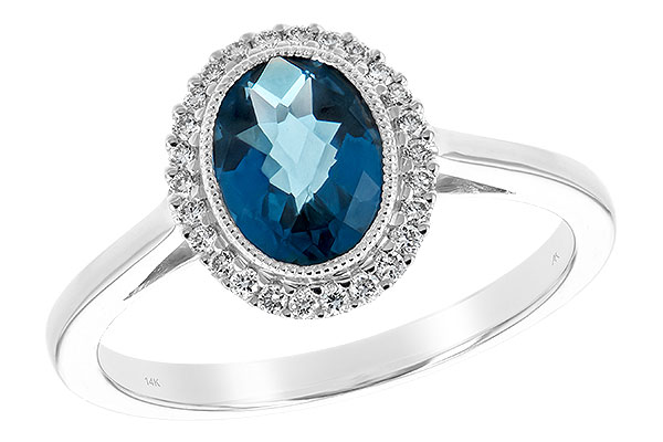 C198-65385: LDS RG 1.27 LONDON BLUE TOPAZ 1.42 TGW