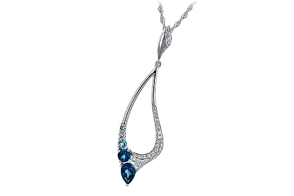 C198-70830: NECK .83 BLUE TOPAZ 1.00 TGW
