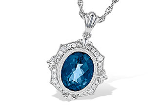 C199-62648: NECK 3.00 LONDON BLUE TOPAZ 3.16 TGW