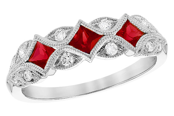 C282-30885: LDS WED RG .55 TW RUBY .70 TGW