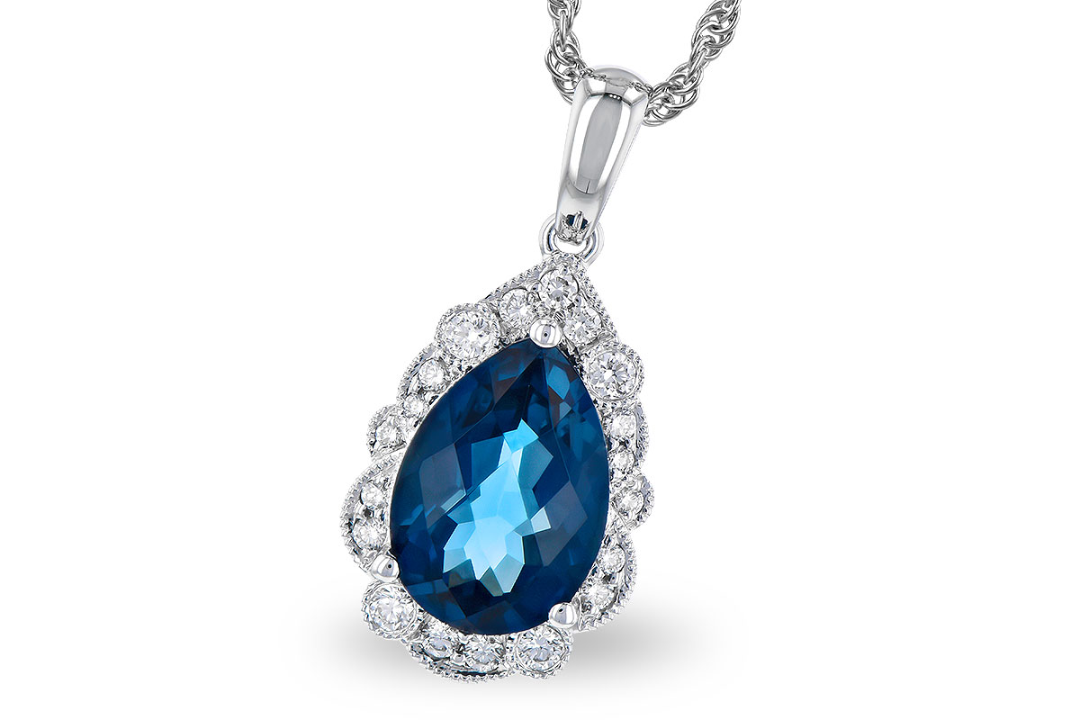 C282-34530: NECK 2.25 LONDON BLUE TOPAZ 2.40 TGW (10x7 PS)