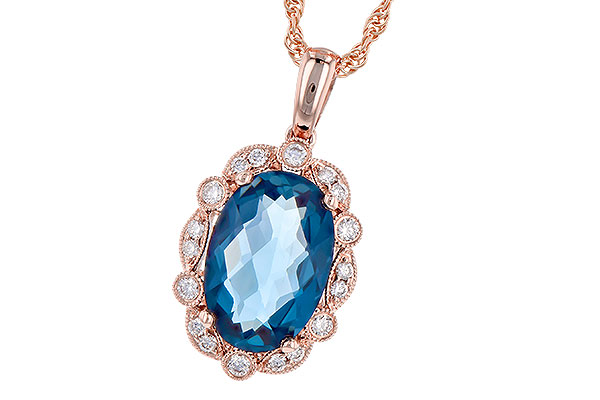 C282-36321: NECK 3.60 LONDON BLUE TOPAZ 3.77 TGW (12x8MM LBT)