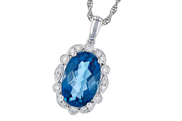 C282-36321: NECK 3.60 LONDON BLUE TOPAZ 3.77 TGW (12x8MM LBT)