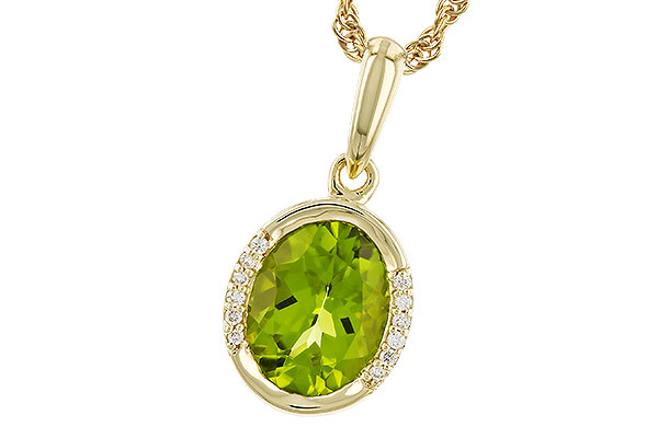 C283-22703: NECKLACE 1.72 TW PERIDOT 1.75 TGW (9x7 PER)