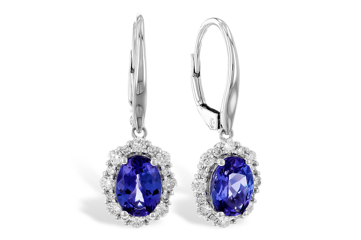 C283-23548: EARR 1.28 TW TANZANITE 1.72 TGW (7x5 OVAL)