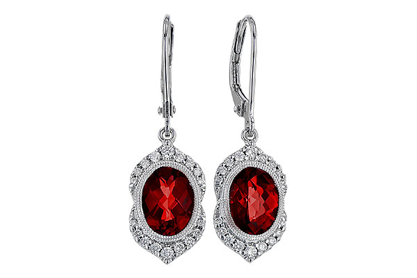 C284-09930: EARRING 3.06 GARNET 3.25 TGW
