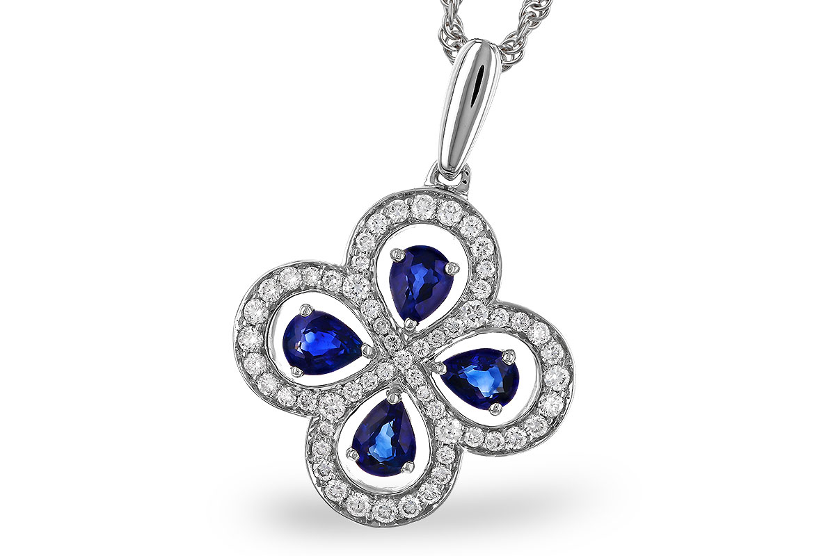 C284-11767: NECKLACE .68 SAPPHIRE TW .96 TGW