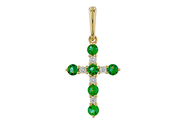 C284-11776: PENDANT .27 TW EMERALD .35 TGW