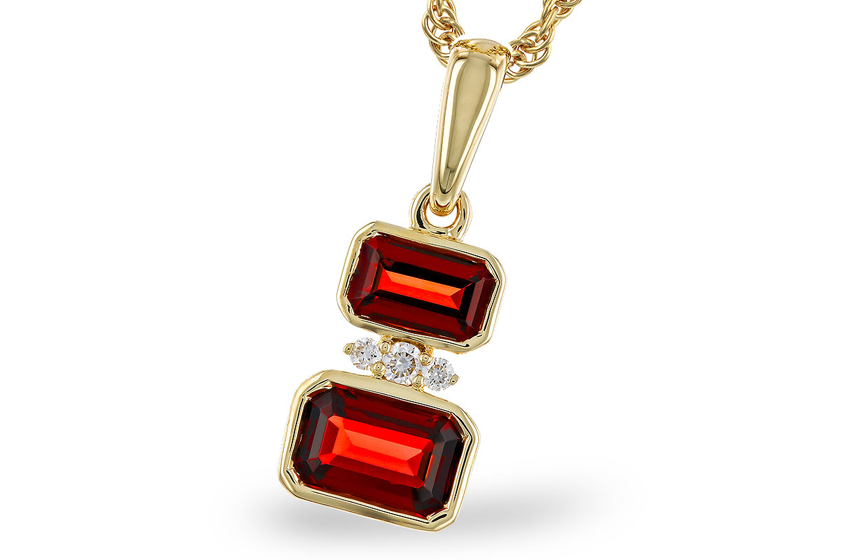 C284-11785: NECK .98 TW GARNET 1.01 TGW