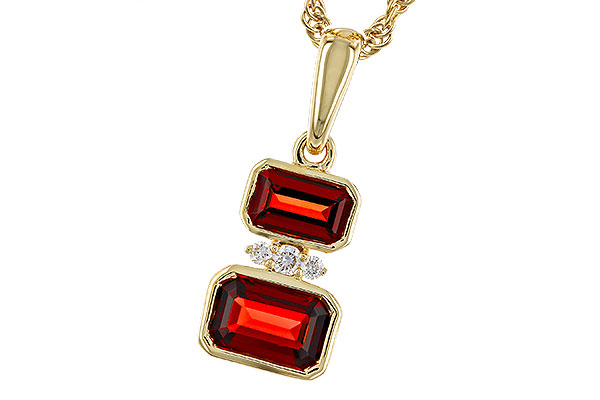 C284-11785: NECK .98 TW GARNET 1.01 TGW