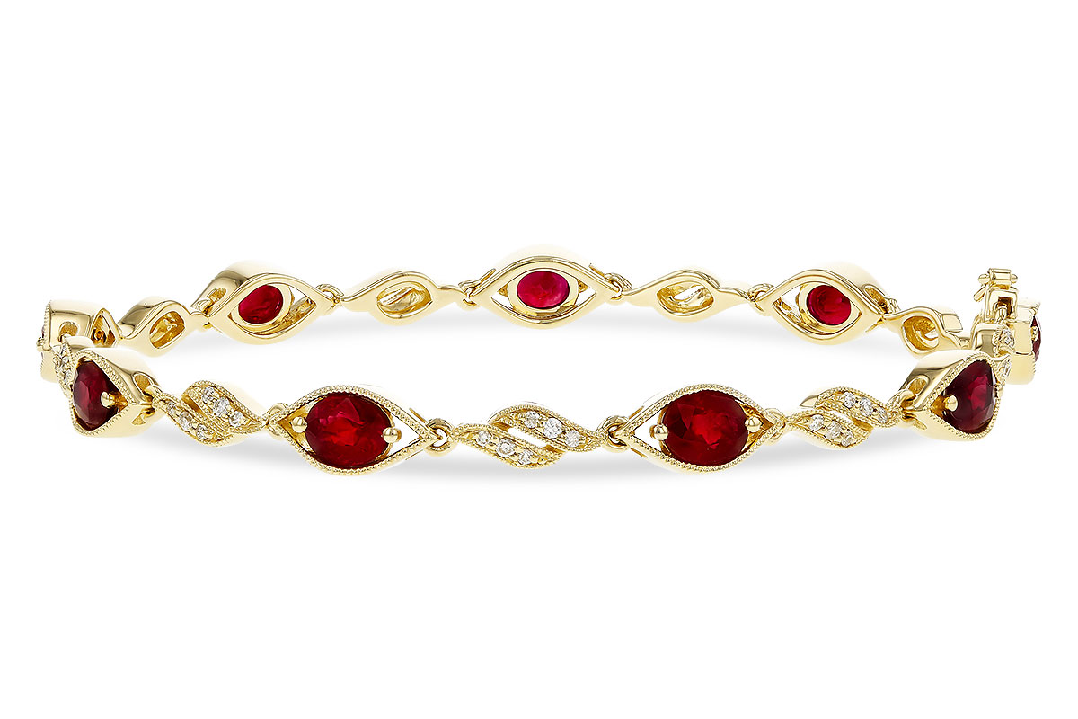 C284-11812: BRACELET 3.68 RUBY 3.92 TGW (7")