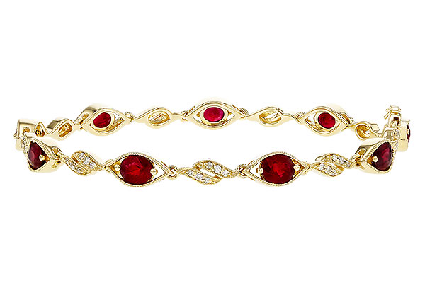 C284-11812: BRACELET 3.68 RUBY 3.92 TGW (7")