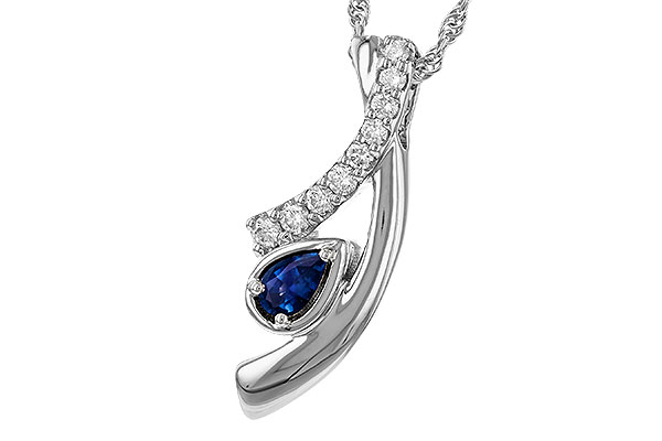 C284-15367: NECKLACE .23 SAPP .40 TGW (5x3 SAPP)