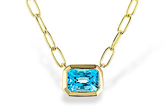 C284-15439: NECKLACE 1.20 SWISS BLUE TOPAZ (18")