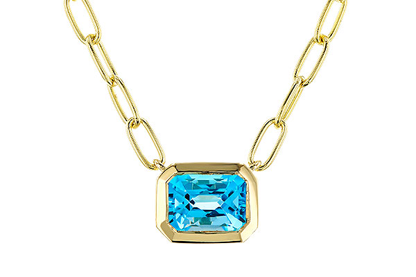 C284-15439: NECKLACE 1.20 SWISS BLUE TOPAZ (18")