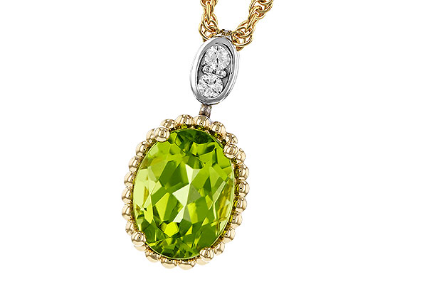 C284-17248: NECKLACE 1.22 PERIDOT 1.25 TGW (8x6MM OV)