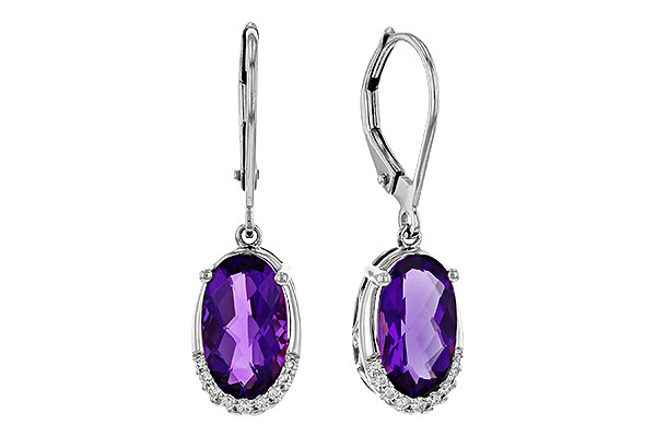 C284-17267: EARRINGS 2.70 TW AMETHYST 2.78 TGW (10x6MM OV)