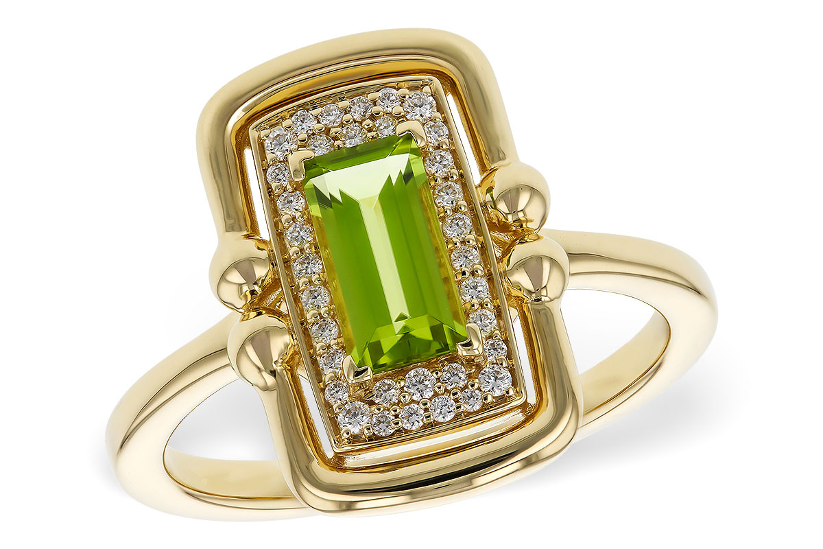 C284-18103: LDS RG .72 PERIDOT .84 TGW (8x4MM PER)