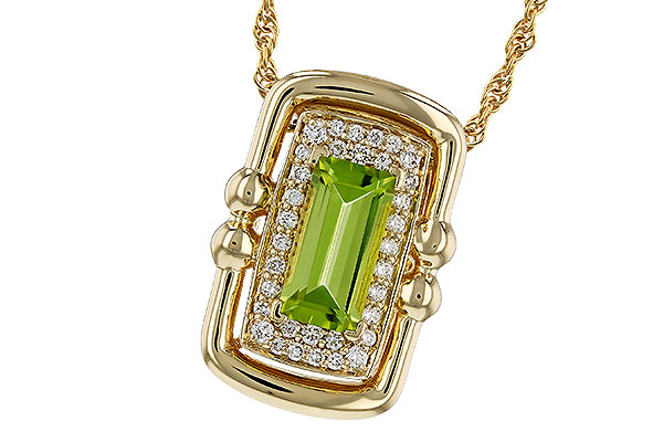 C284-18121: NECKLACE .72 PERIDOT .84 TGW (8x4MM PER)