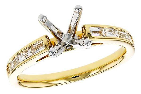 C285-00830: LDS SEMI DIA RG .38 TW BAGUETTES