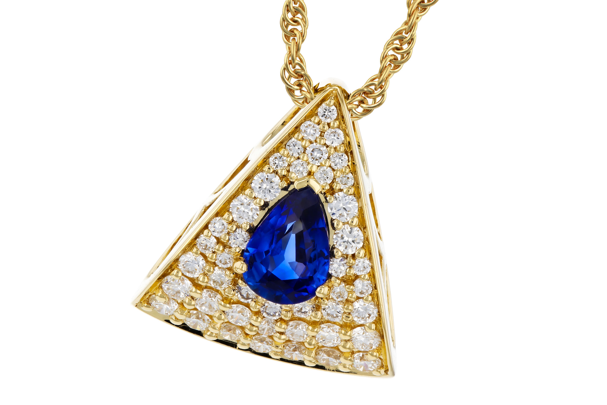 C285-02712: NECKLACE .51 SAPPHIRE .85 TGW (6x4MM SA)