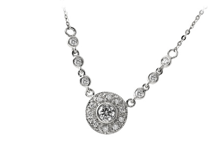 D015-08094: NECKLACE .17 BR .33 TW