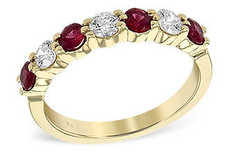 D195-06330: LDS WED RG .61 TW RUBY 1.00 TGW