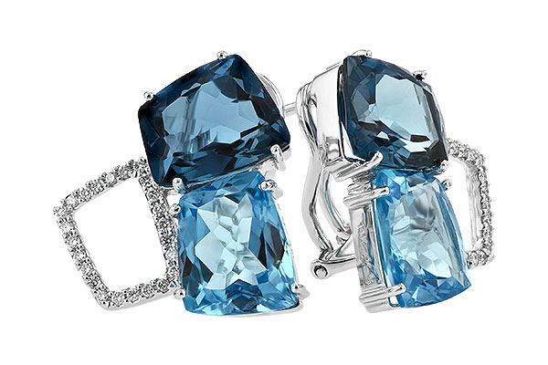 D197-76357: EARR 10.80 BLUE TOPAZ 11.00 TGW