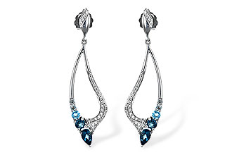 D198-70830: EARR .98 BLUE TOPAZ 1.25 TGW