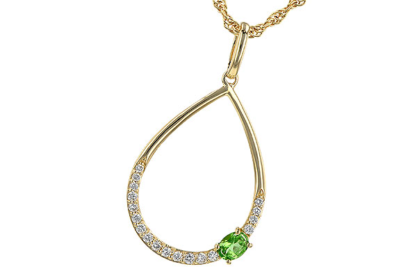 D199-62685: NECK .17 GREEN GARNET .26 TGW