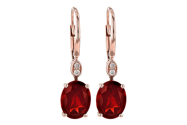 D199-63557: EARR 3.45 TW GARNET 3.50 TGW (9x7MM GAR)