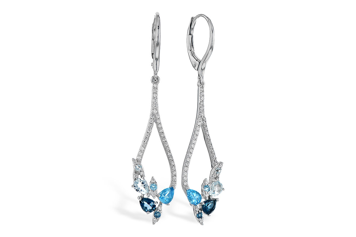 D282-31785: EARR 1.08 BLUE TOPAZ 1.35 TGW