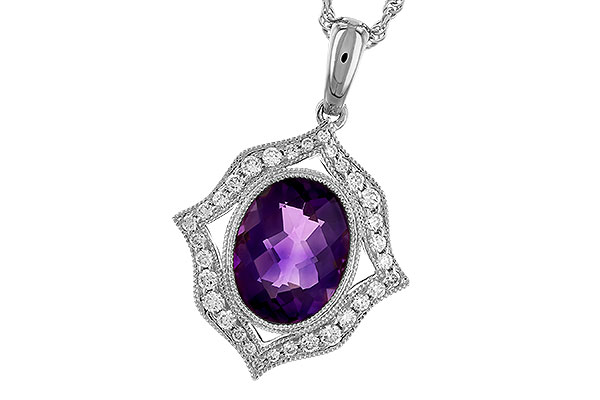 D283-25430: NECKLACE 1.52 AMETHYST 1.70 TGW (9x7 MM AMY)